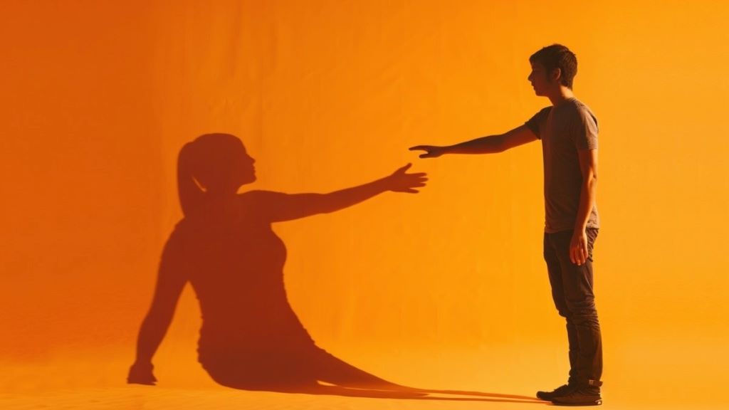 Illustration of a person letting go of memories, symbolizing steps to heal and move forward after a breakup