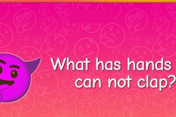 What has hands but cannot hold a thing