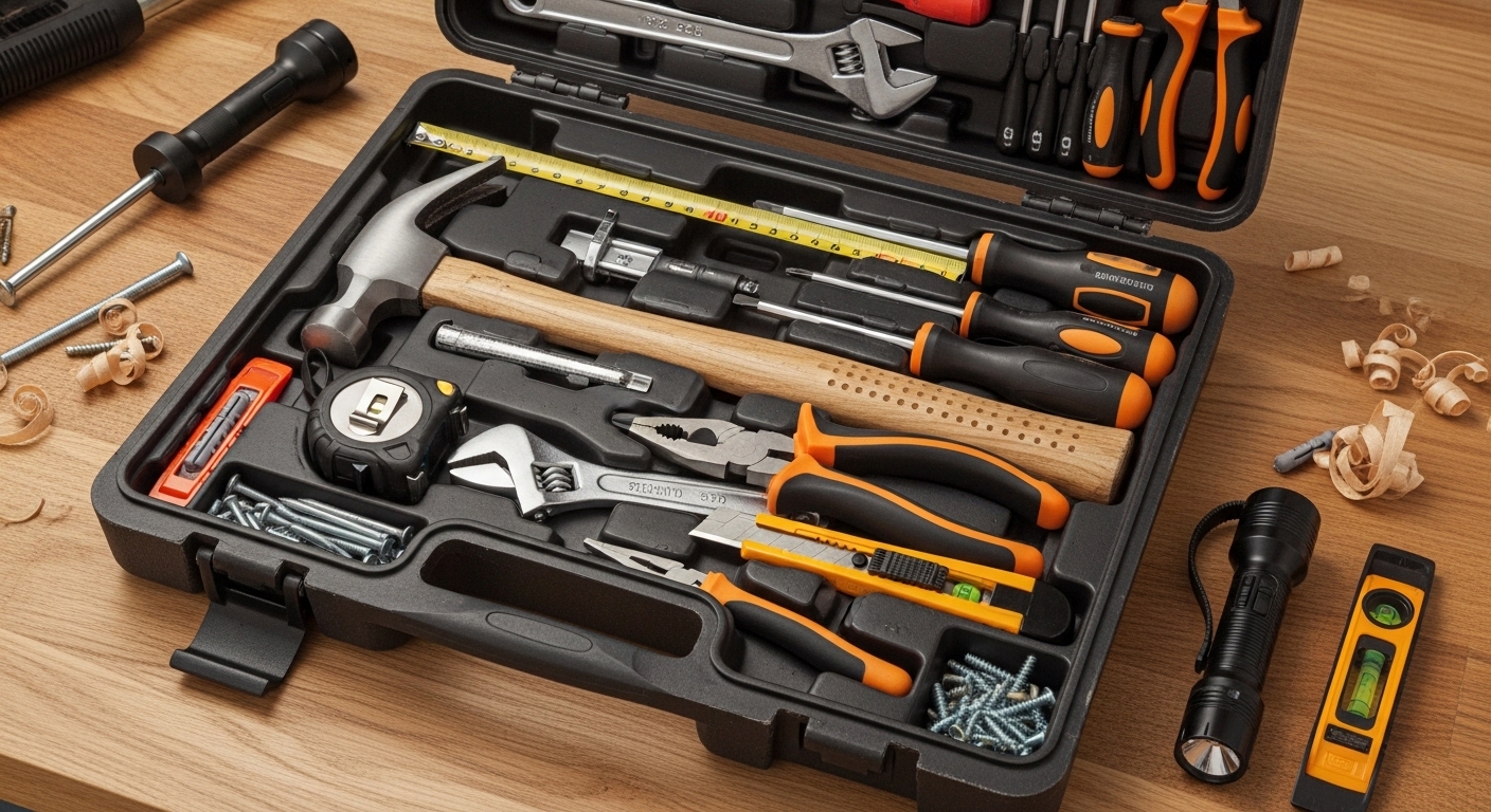 Must-have tools included in essential home repair toolkit