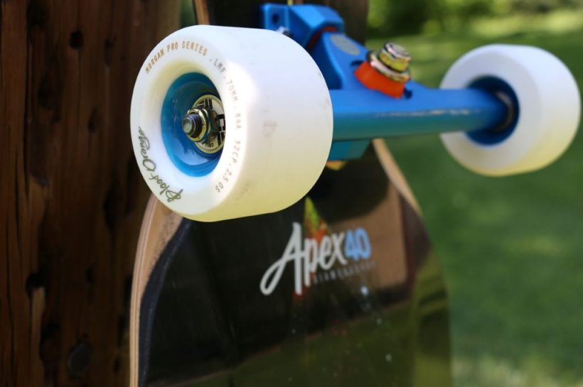 Close-up of precision skateboard bearings for maximum speed