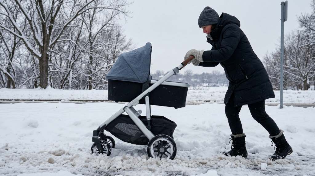 Winter weather affecting stroller rental demand
